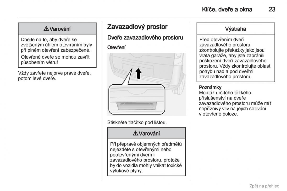 Opel Combo D navod k obsludze / page 24