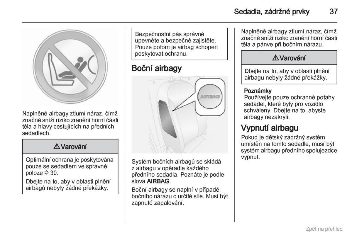 Opel Combo D navod k obsludze / page 38