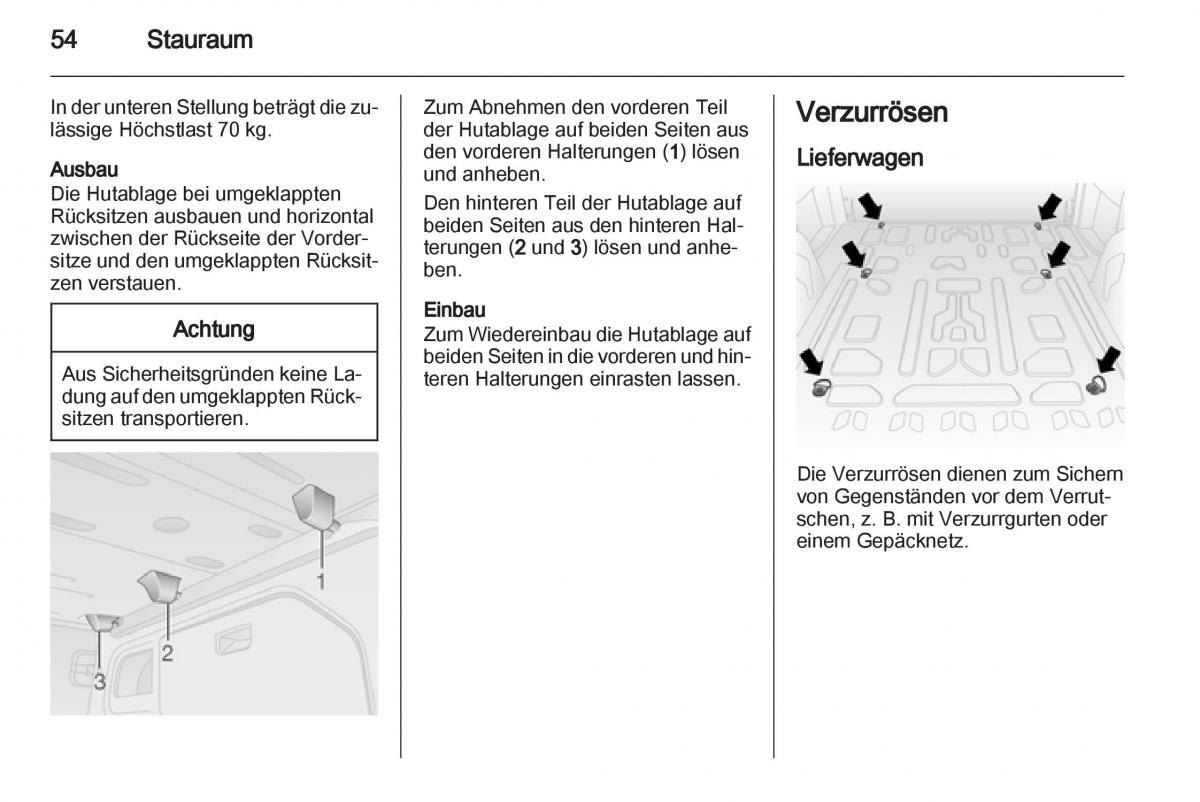 Opel Combo D Handbuch / page 56