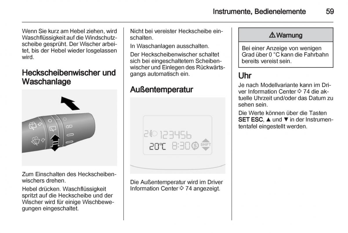 Opel Combo D Handbuch / page 61