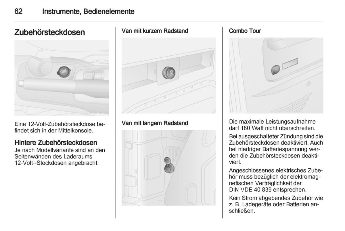 Opel Combo D Handbuch / page 64