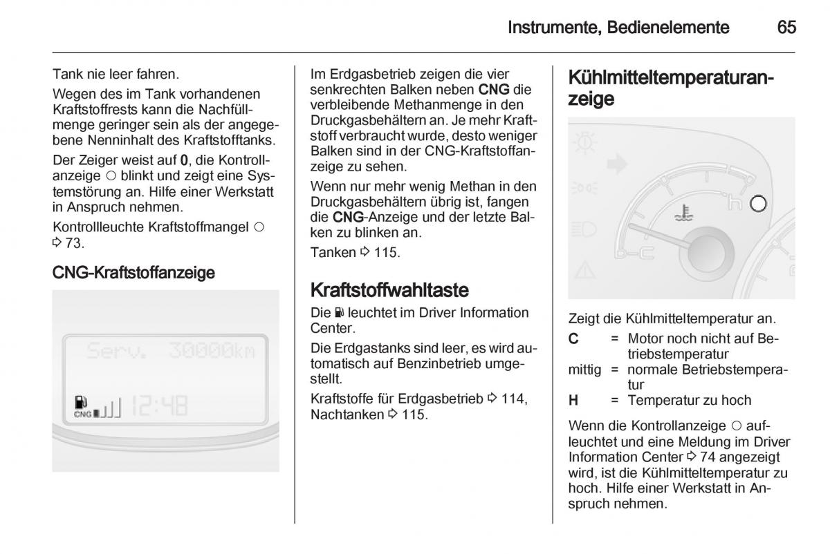 Opel Combo D Handbuch / page 67