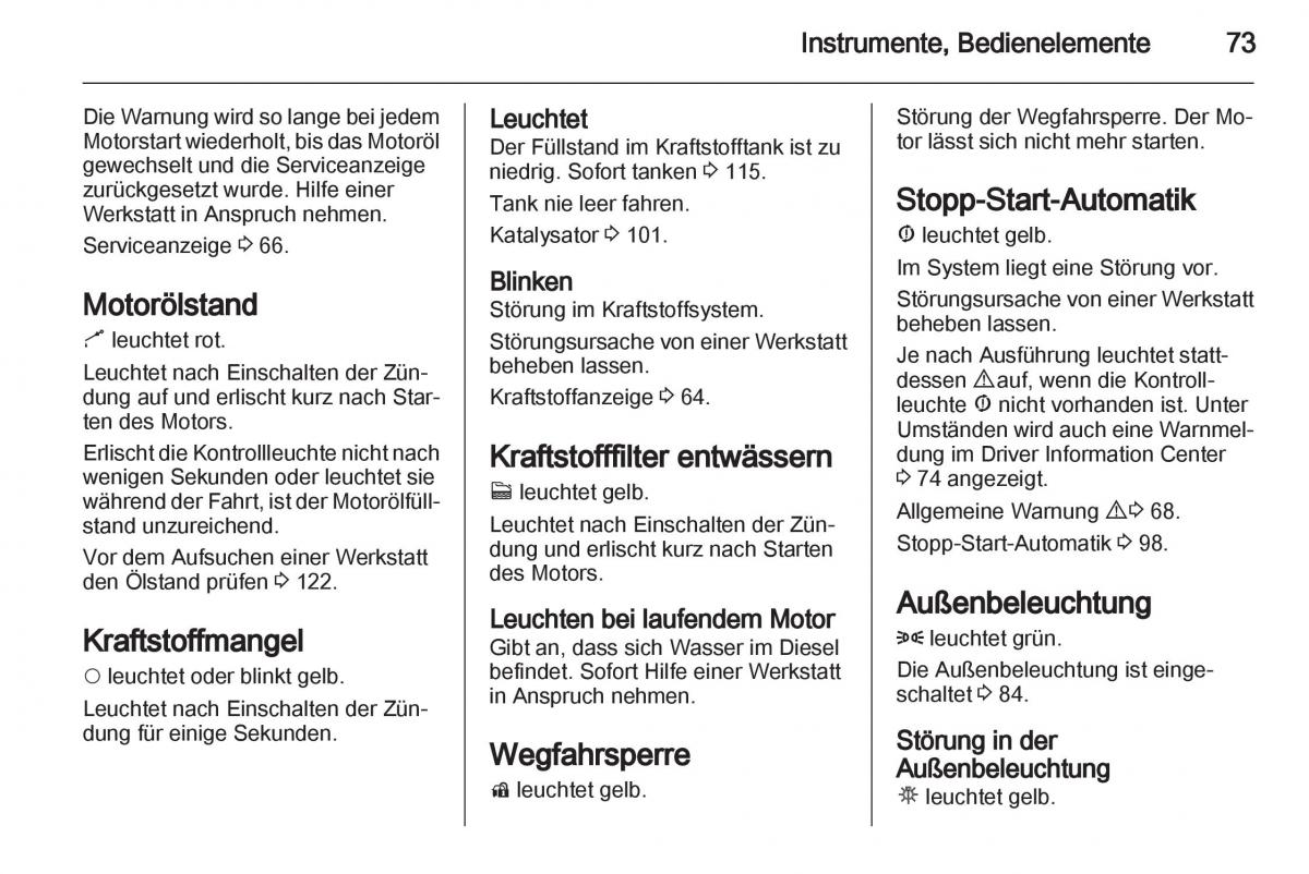 Opel Combo D Handbuch / page 75