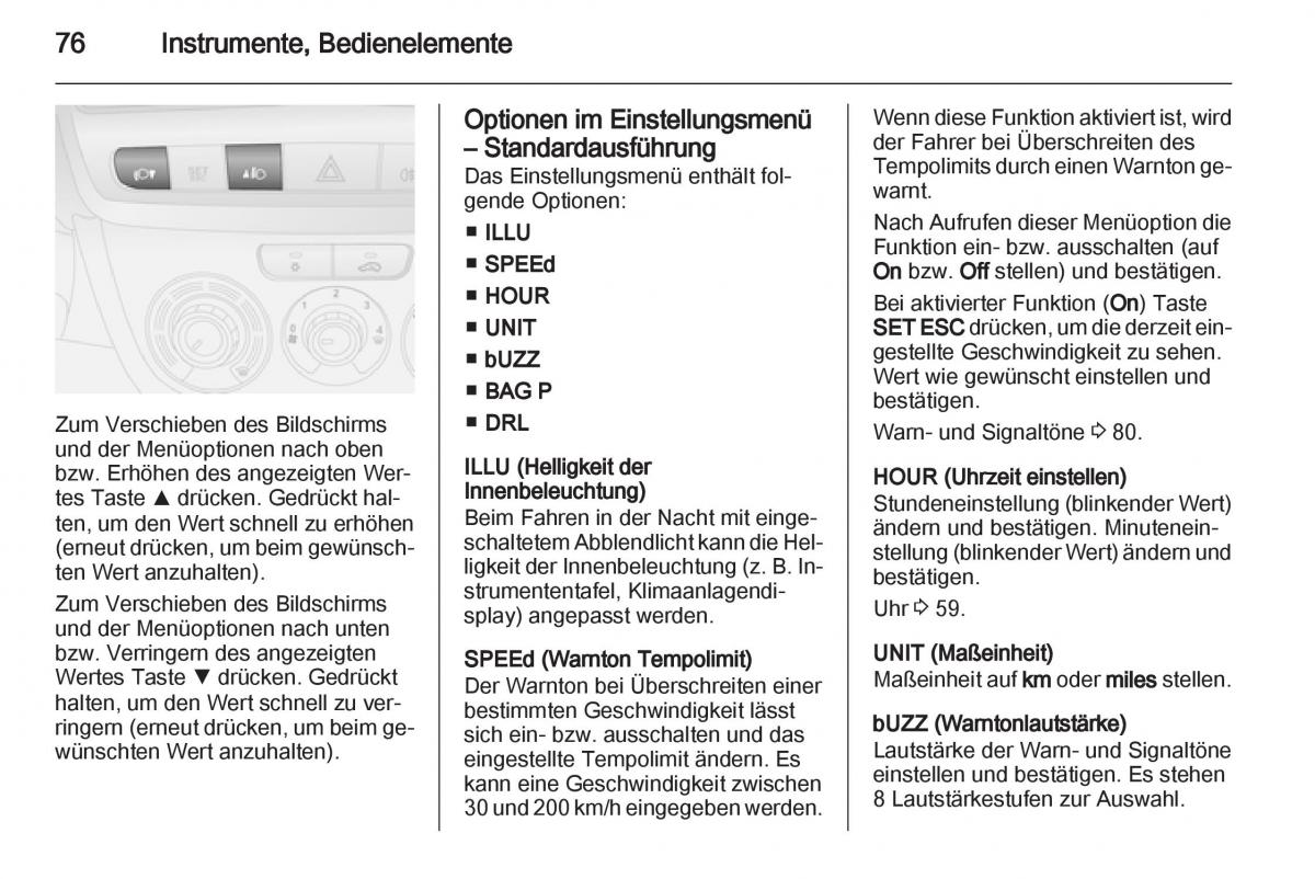 Opel Combo D Handbuch / page 78