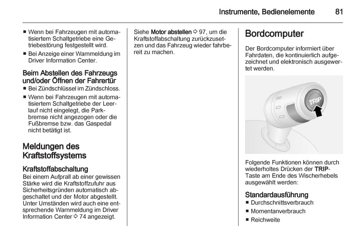 Opel Combo D Handbuch / page 83