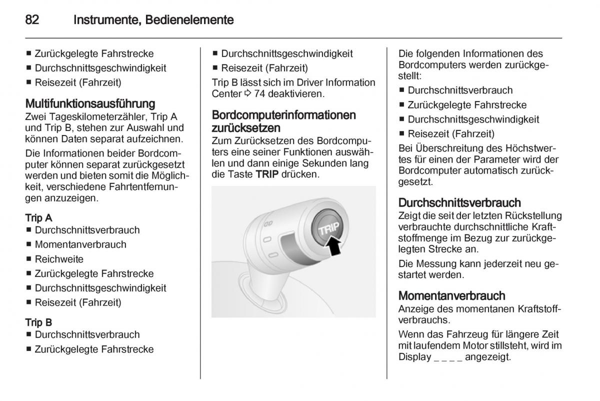 Opel Combo D Handbuch / page 84