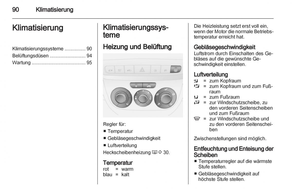 Opel Combo D Handbuch / page 92