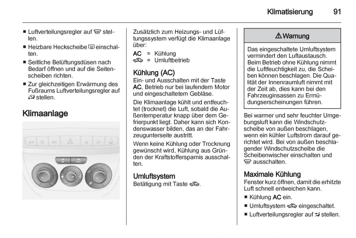 Opel Combo D Handbuch / page 93