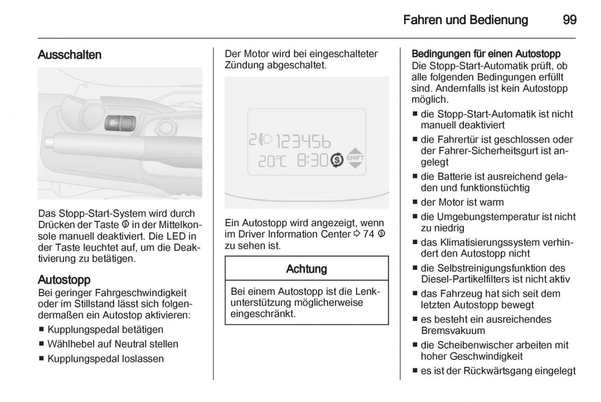 Opel Combo D Handbuch / page 101