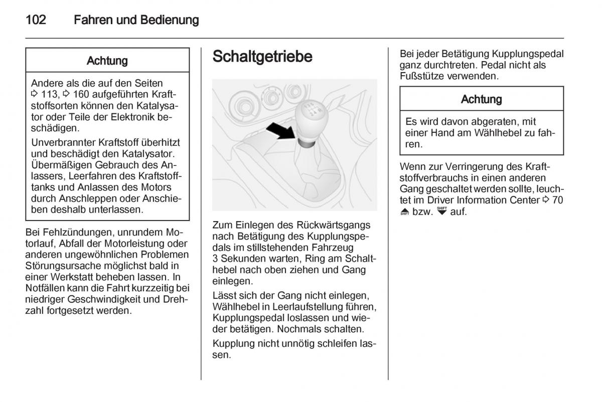 Opel Combo D Handbuch / page 104