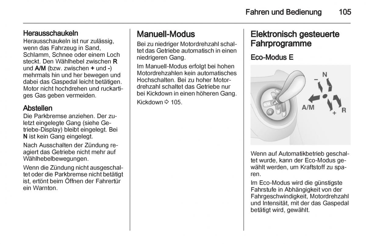 Opel Combo D Handbuch / page 107