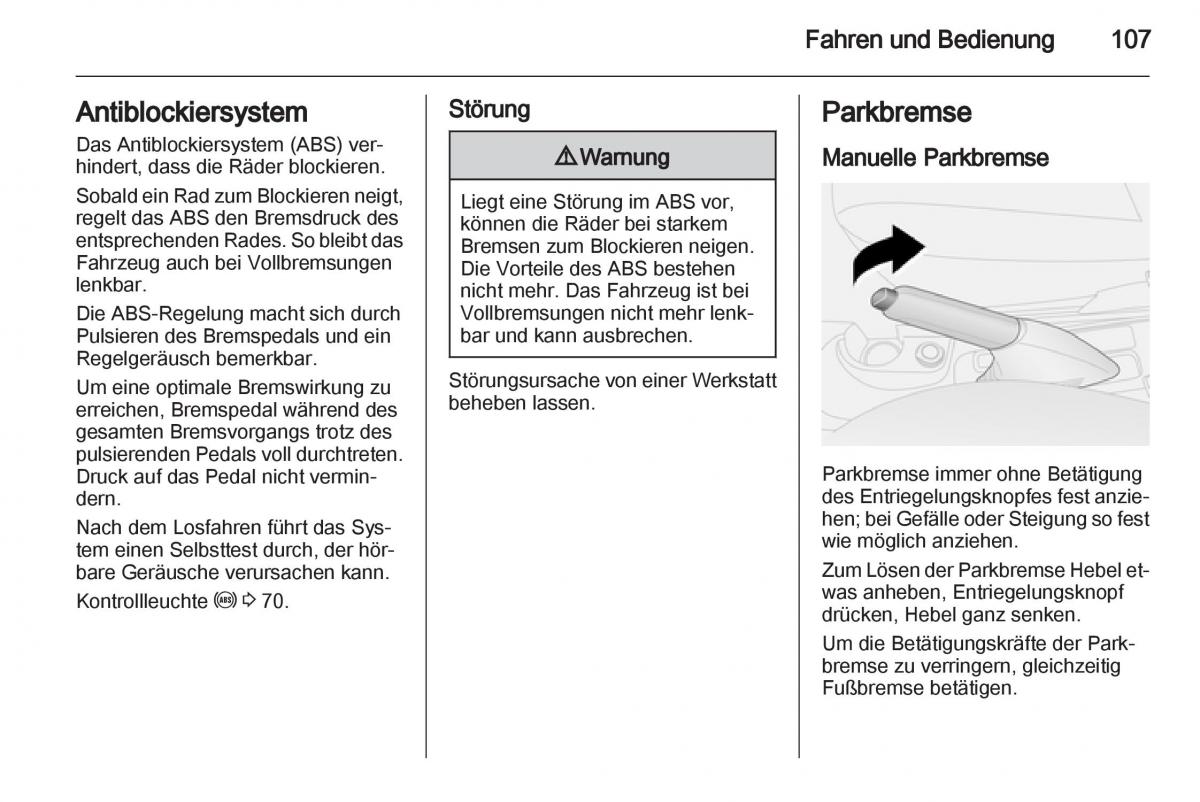 Opel Combo D Handbuch / page 109