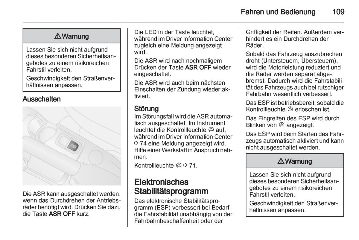 Opel Combo D Handbuch / page 111