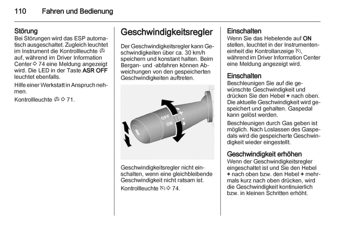 Opel Combo D Handbuch / page 112