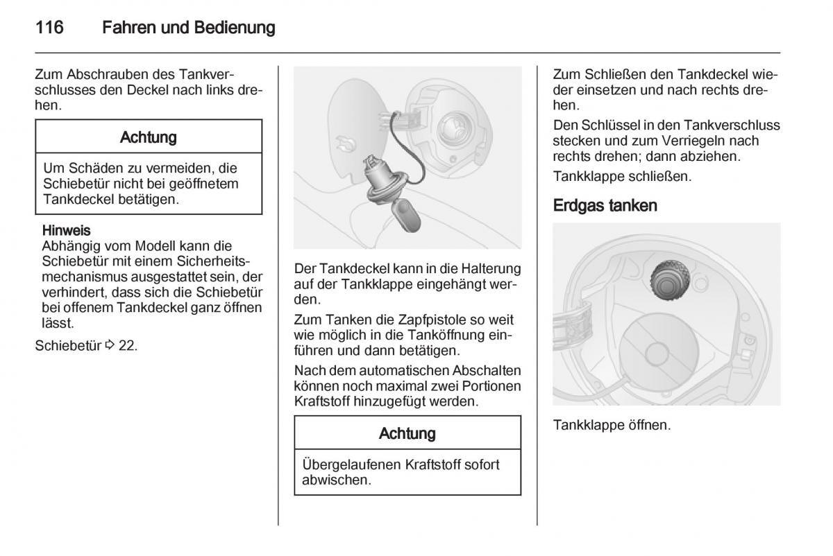 Opel Combo D Handbuch / page 118