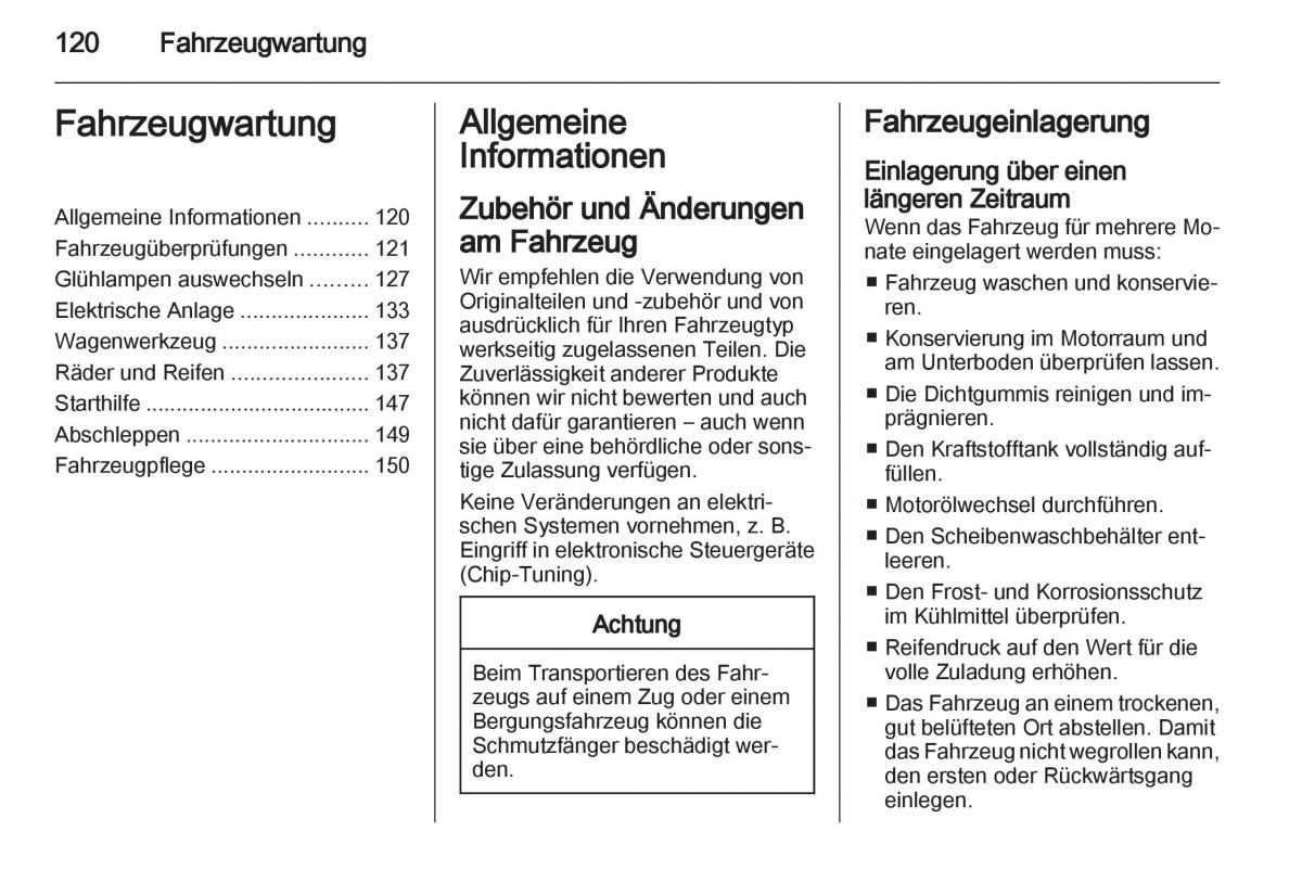 Opel Combo D Handbuch / page 122