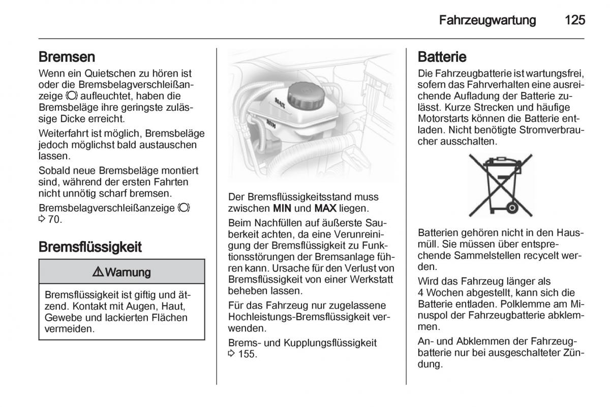 Opel Combo D Handbuch / page 127