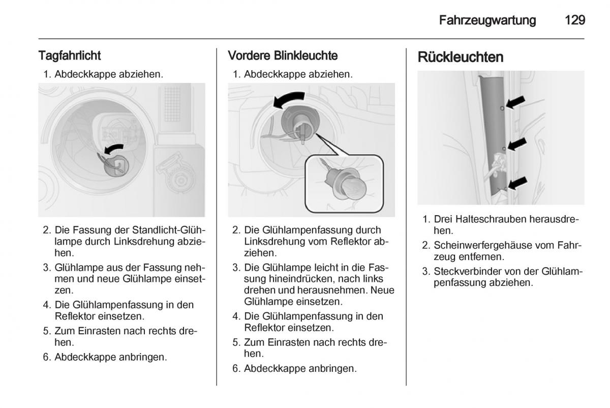 Opel Combo D Handbuch / page 131