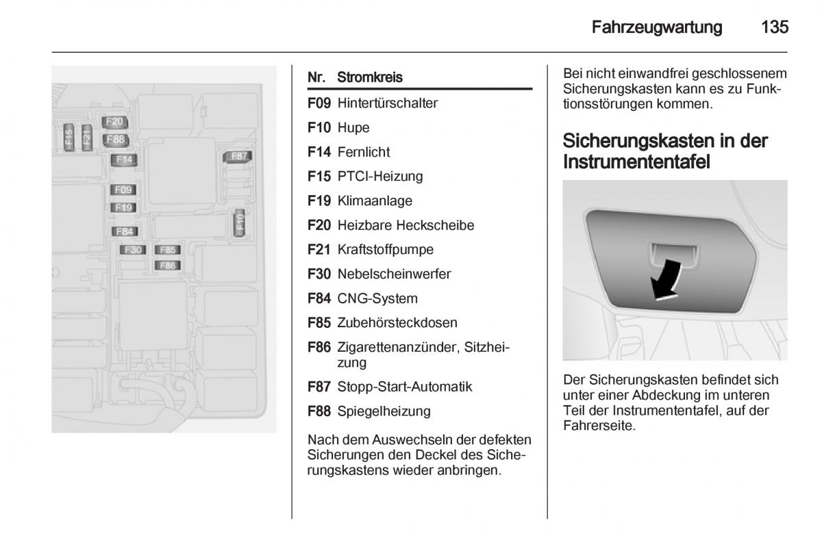 Opel Combo D Handbuch / page 137