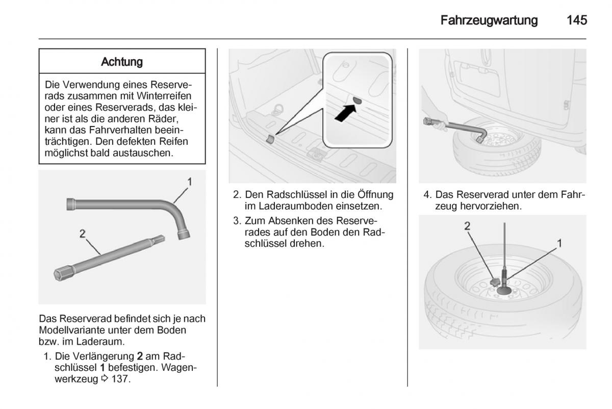 Opel Combo D Handbuch / page 147