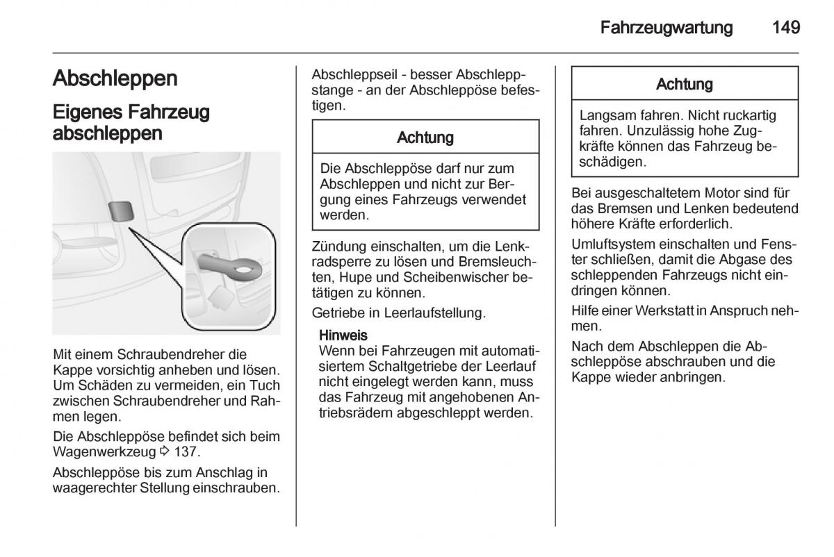 Opel Combo D Handbuch / page 151