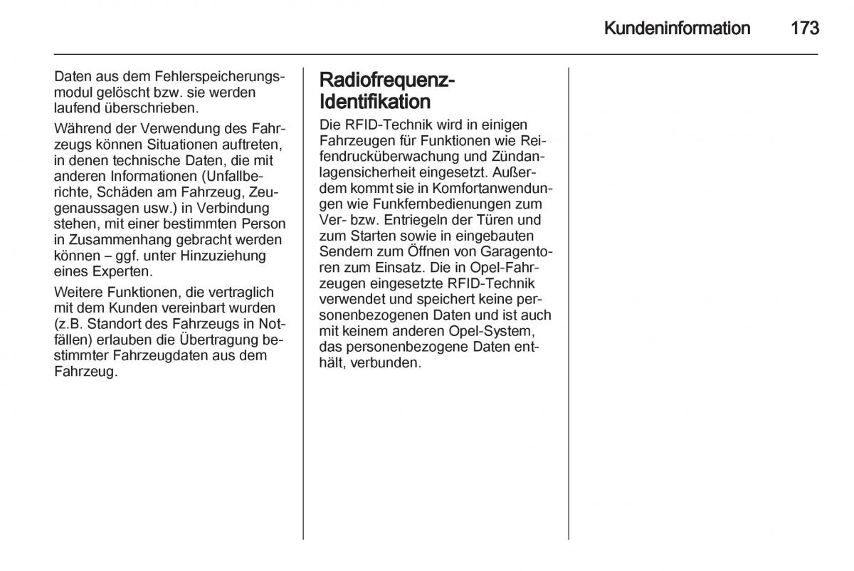 Opel Combo D Handbuch / page 175