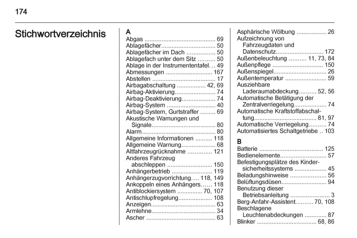 Opel Combo D Handbuch / page 176