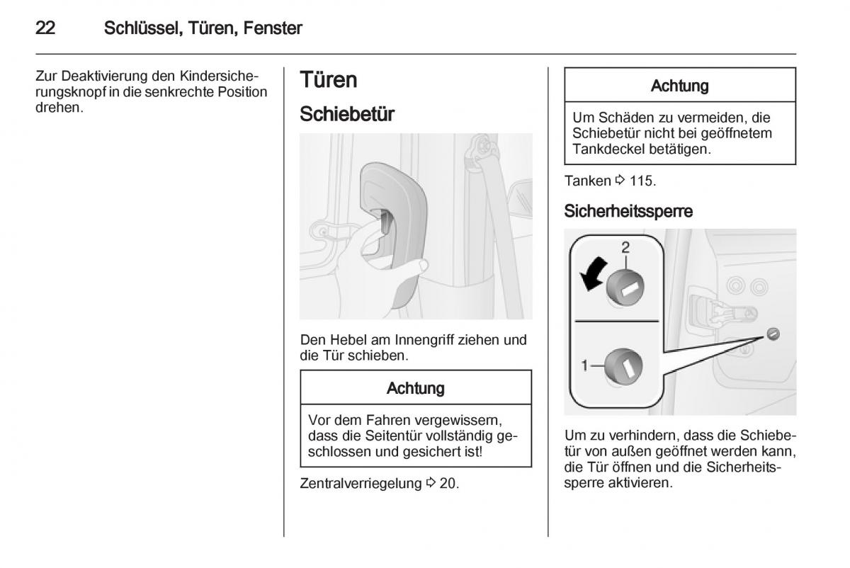 Opel Combo D Handbuch / page 24