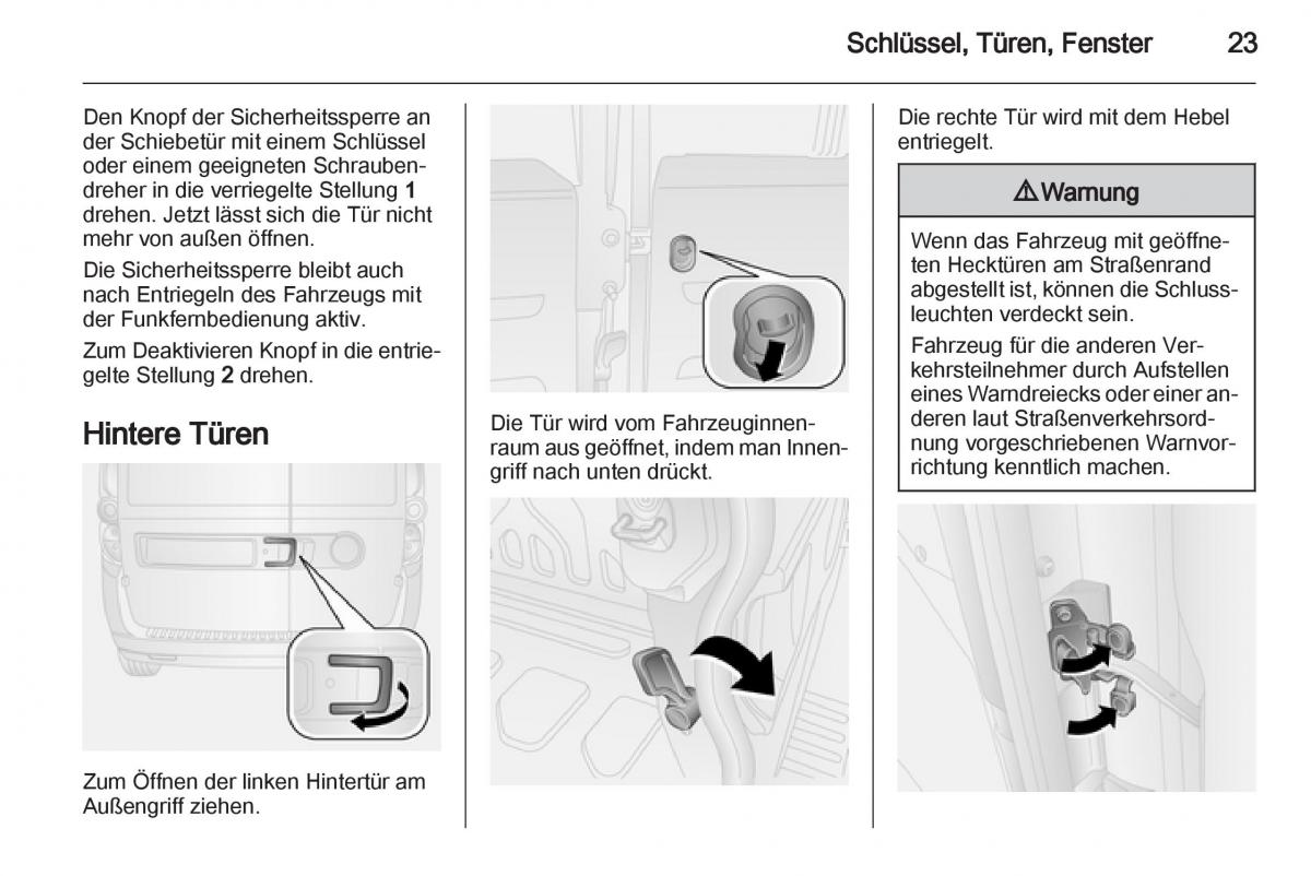 Opel Combo D Handbuch / page 25