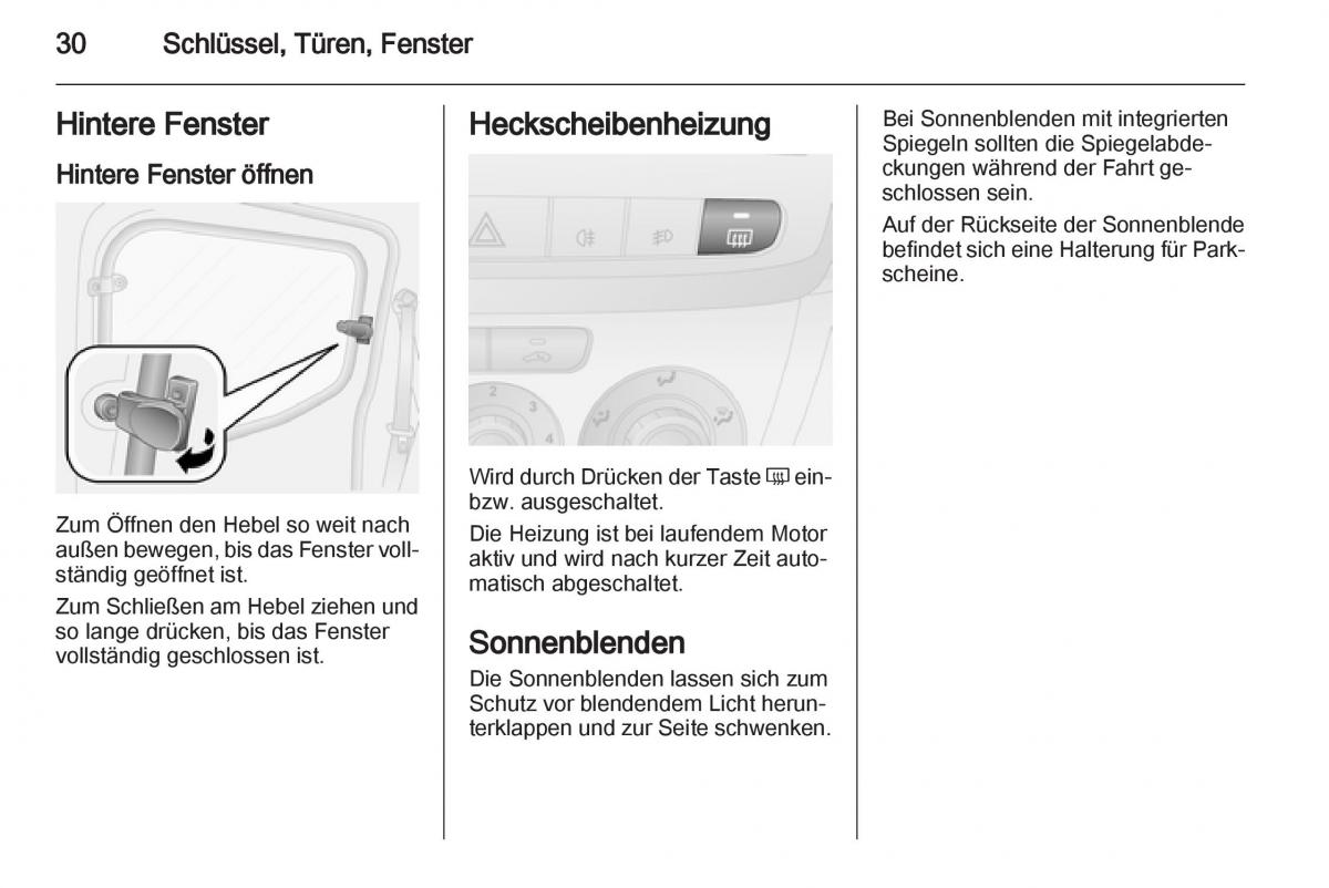 Opel Combo D Handbuch / page 32