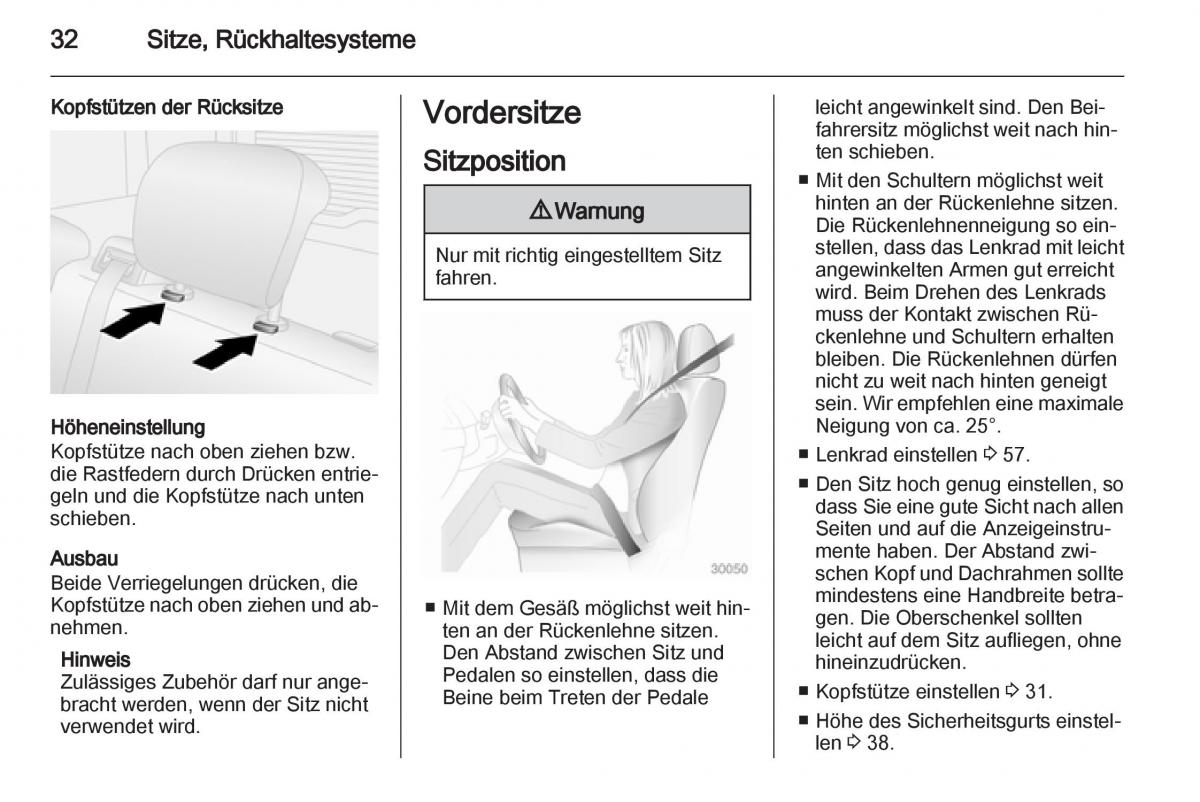 Opel Combo D Handbuch / page 34