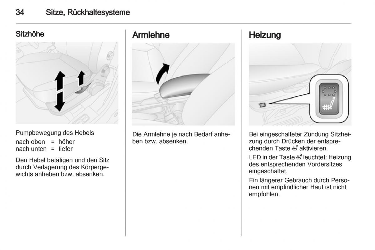 Opel Combo D Handbuch / page 36