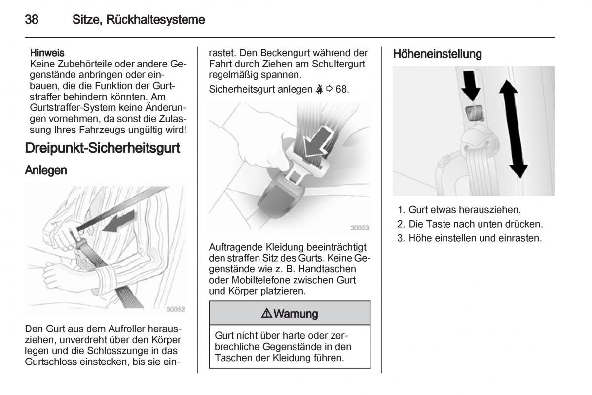 Opel Combo D Handbuch / page 40