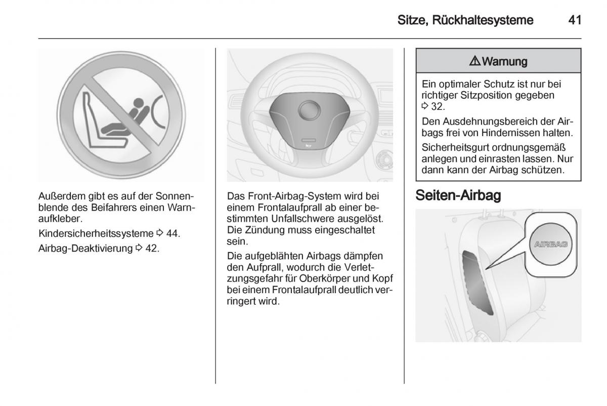 Opel Combo D Handbuch / page 43