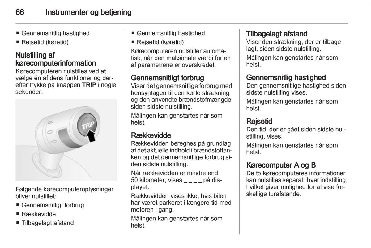 Opel Combo D Bilens instruktionsbog / page 68