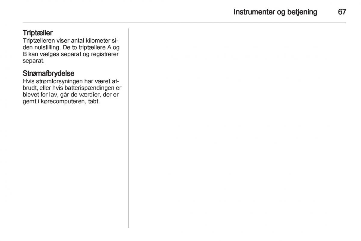 Opel Combo D Bilens instruktionsbog / page 69