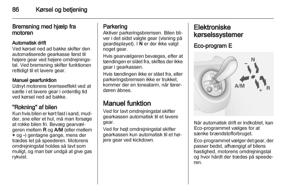 Opel Combo D Bilens instruktionsbog / page 88