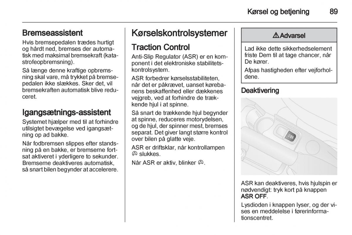 Opel Combo D Bilens instruktionsbog / page 91