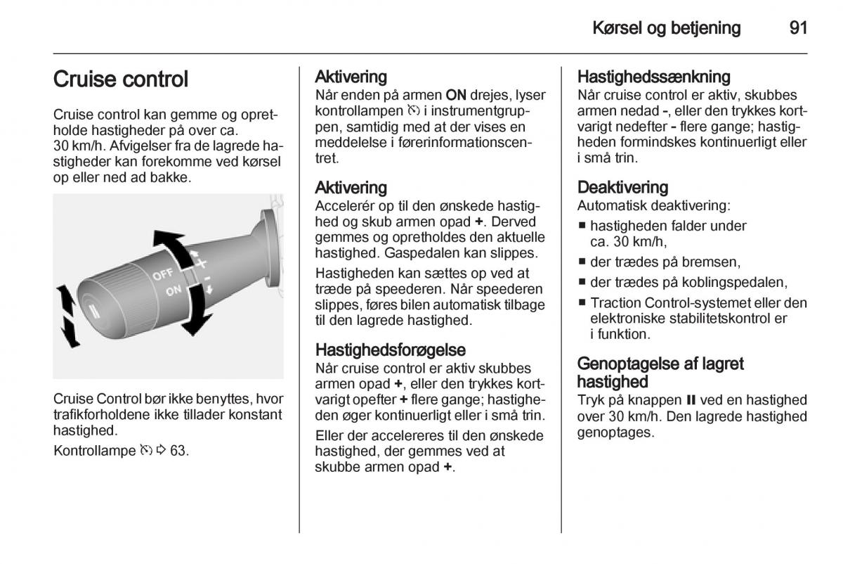 Opel Combo D Bilens instruktionsbog / page 93