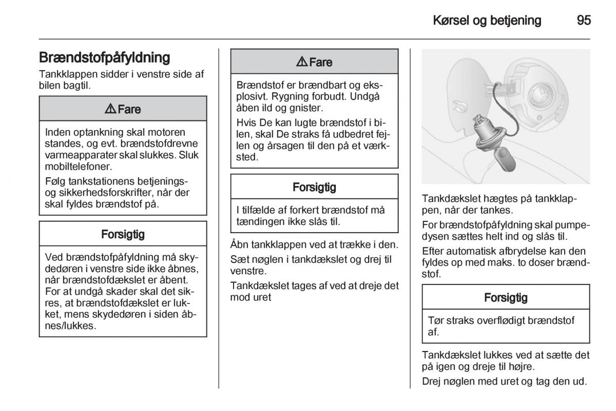 Opel Combo D Bilens instruktionsbog / page 97