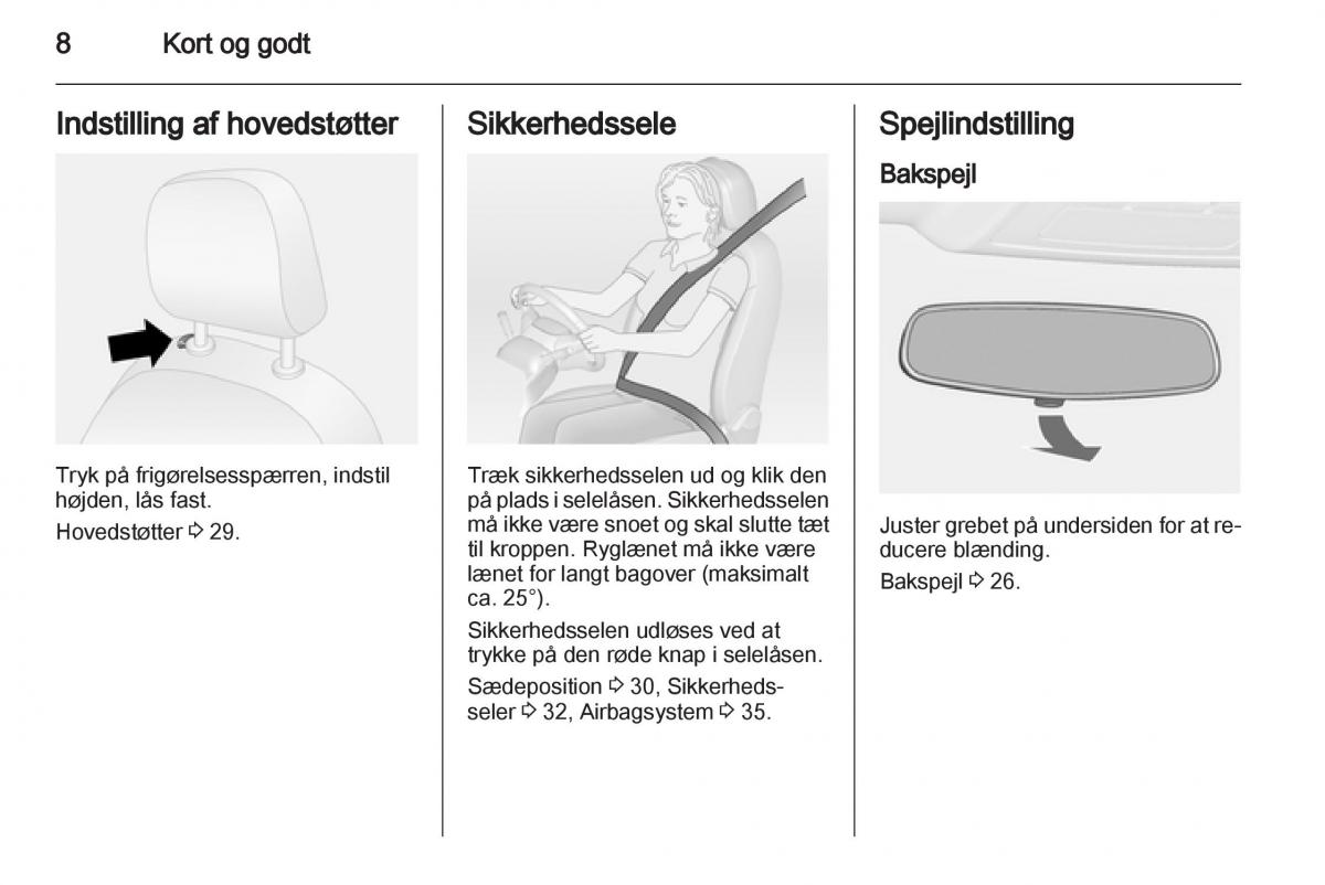 Opel Combo D Bilens instruktionsbog / page 10