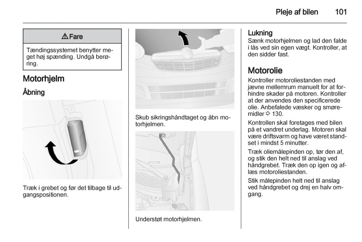 Opel Combo D Bilens instruktionsbog / page 103