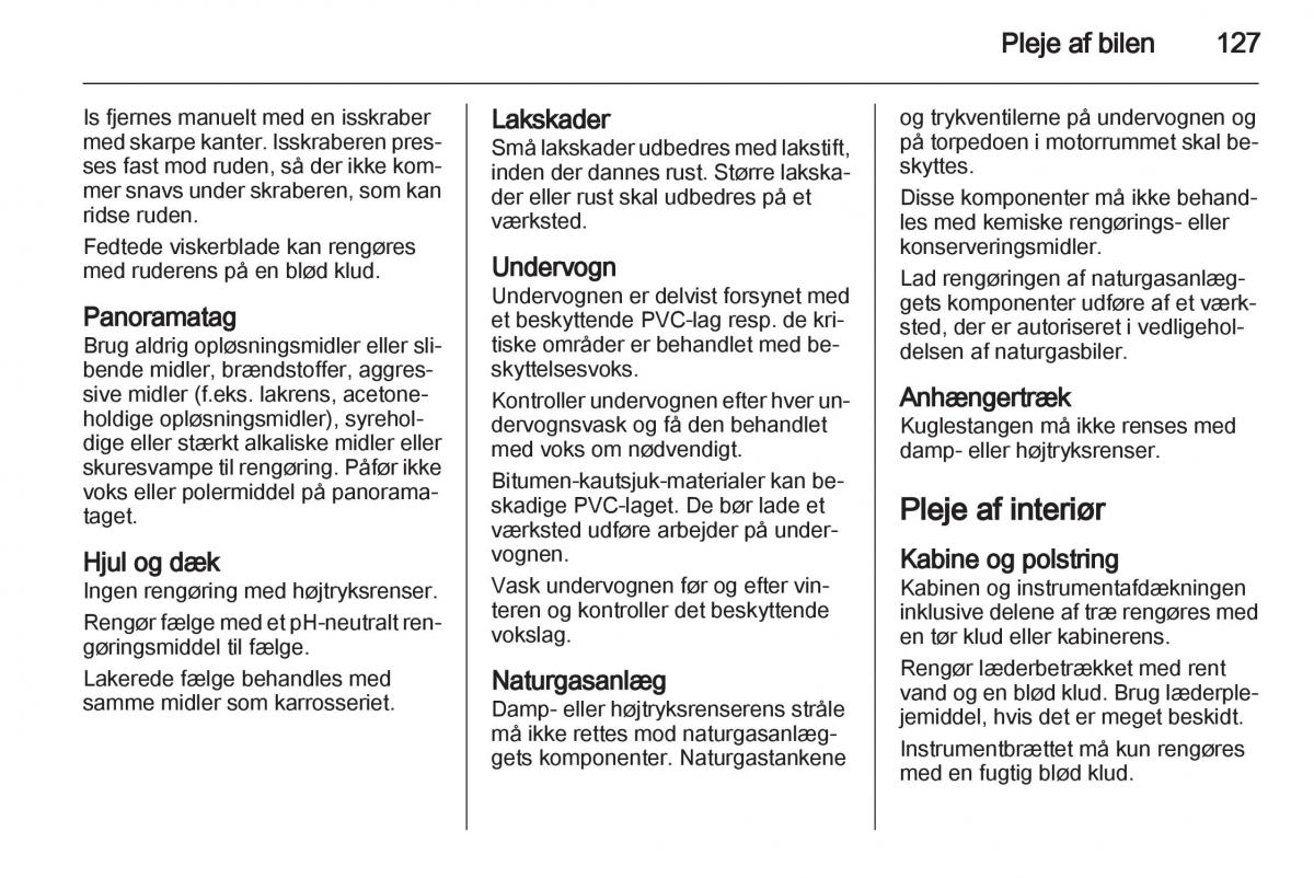 Opel Combo D Bilens instruktionsbog / page 129