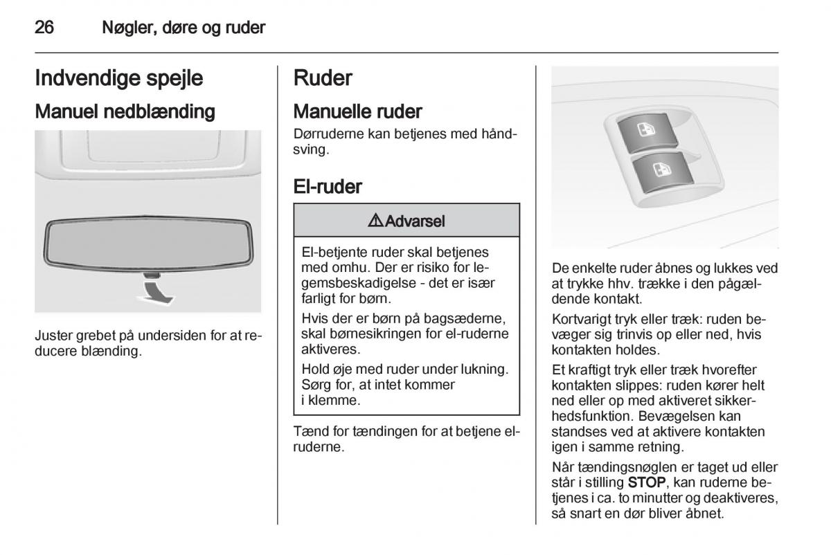 Opel Combo D Bilens instruktionsbog / page 28