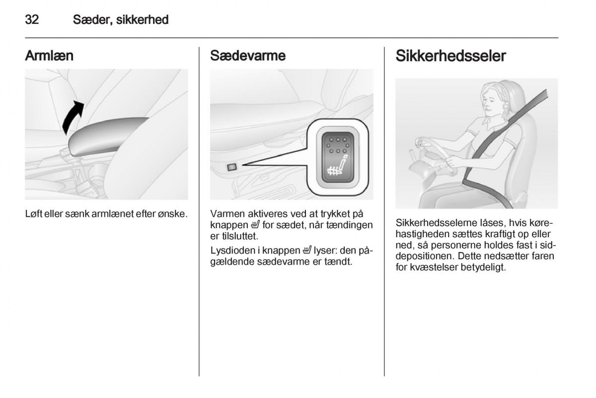 Opel Combo D Bilens instruktionsbog / page 34