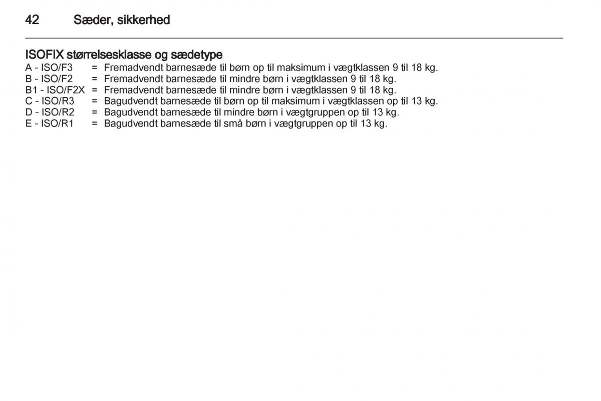 Opel Combo D Bilens instruktionsbog / page 44