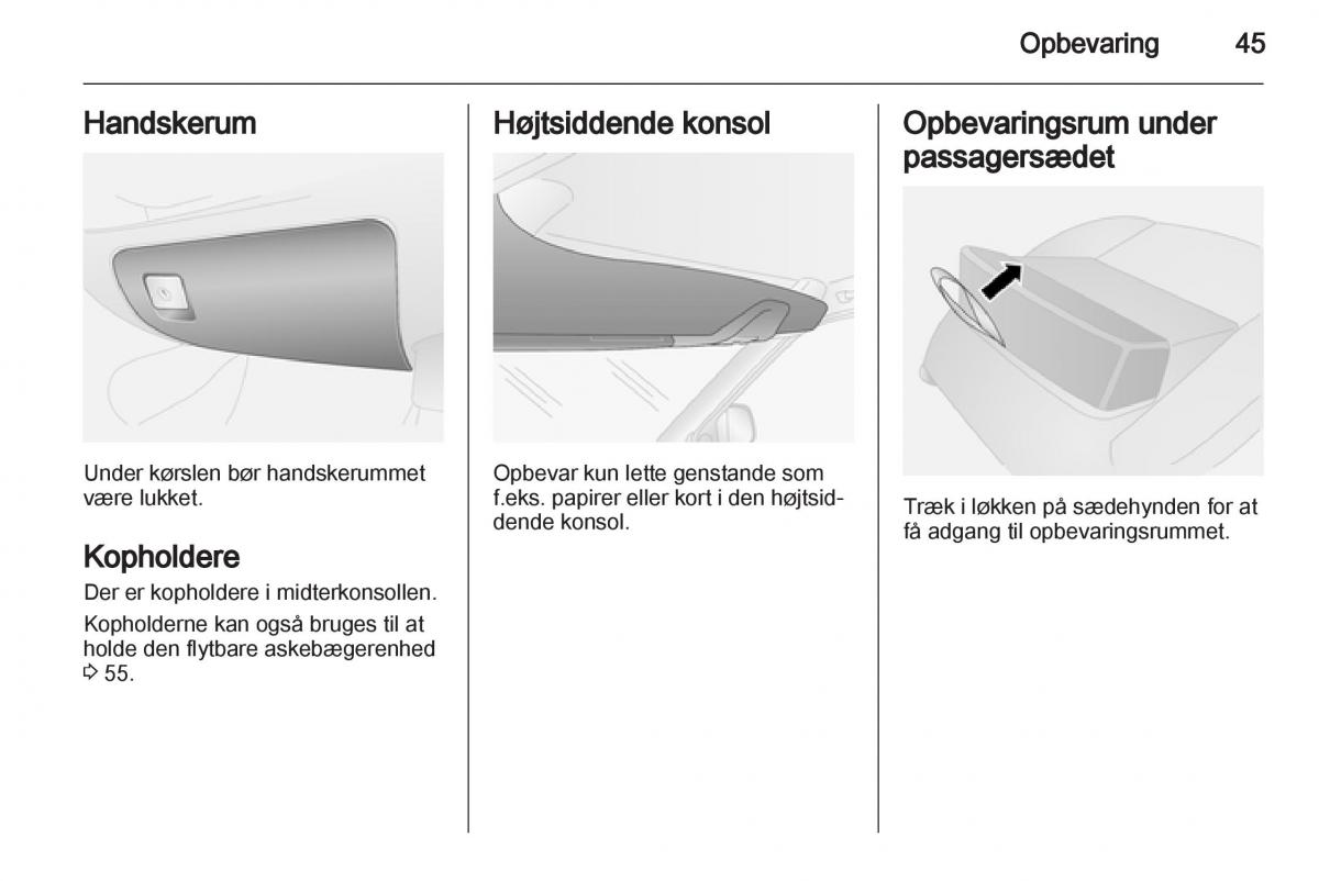 Opel Combo D Bilens instruktionsbog / page 47