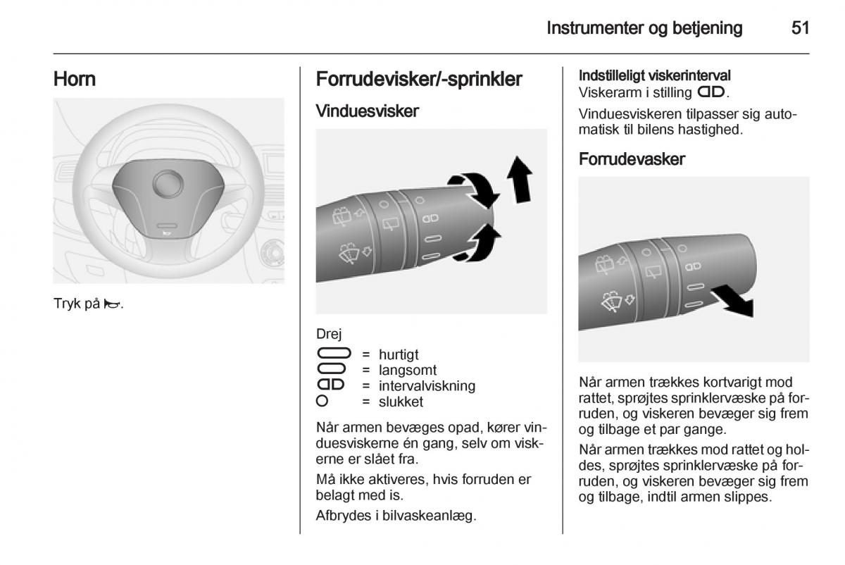 Opel Combo D Bilens instruktionsbog / page 53