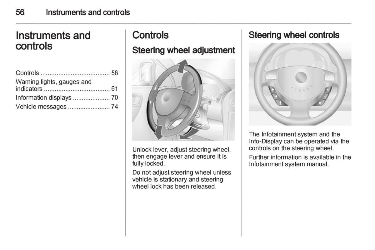 Opel Combo D owners manual / page 56