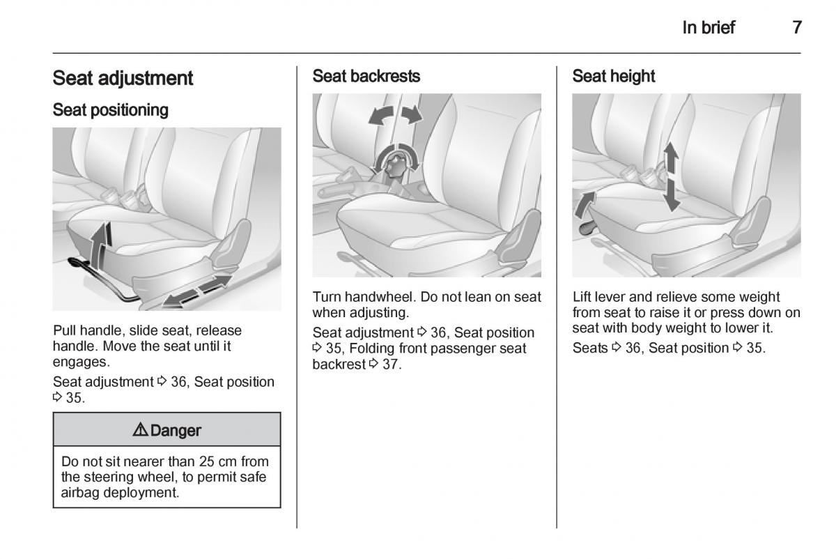 Opel Combo D owners manual / page 7